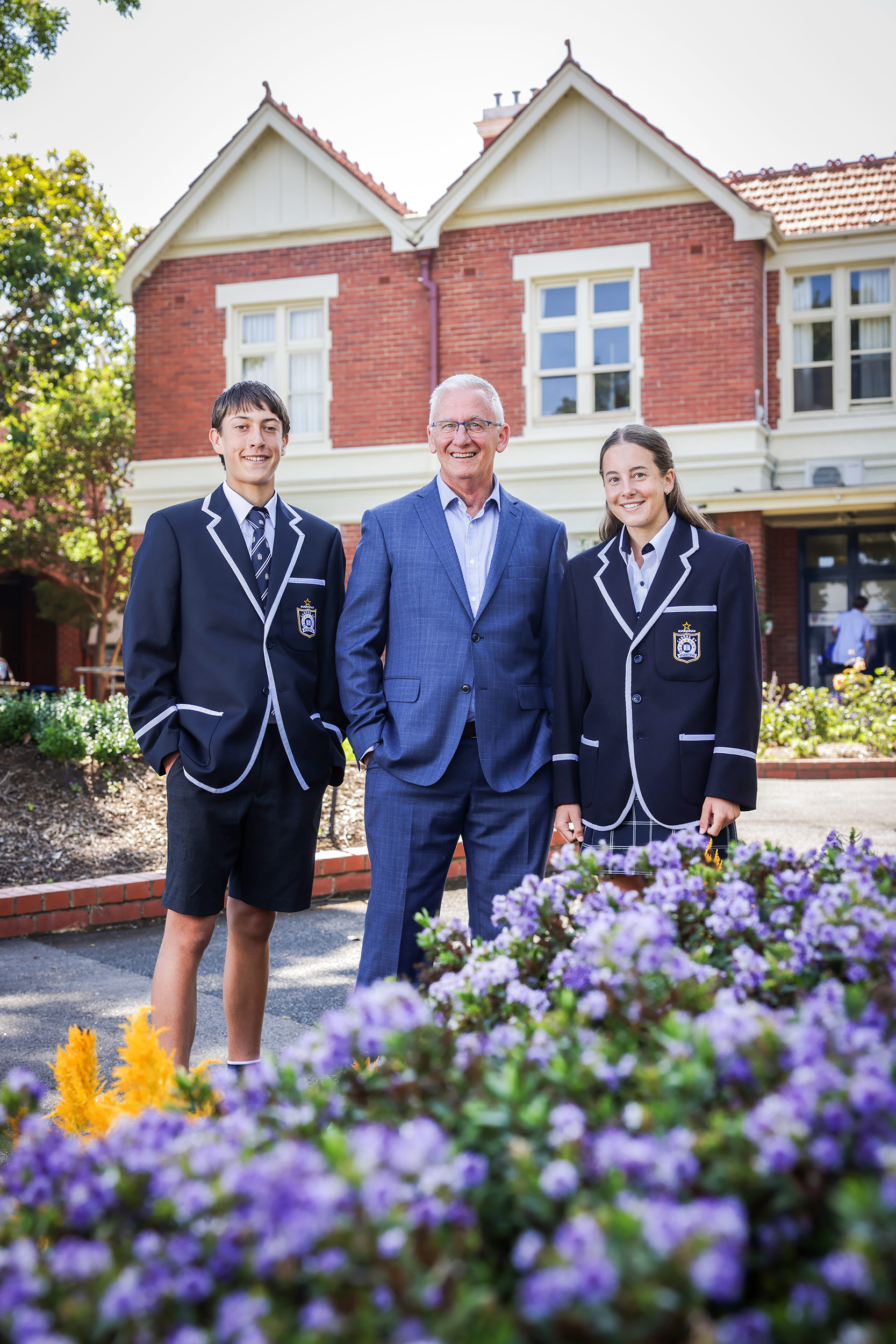 Head of Boarding, Tim Gallop with students