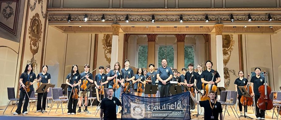 Group of Students with teacher at the International Youth Music Festival
