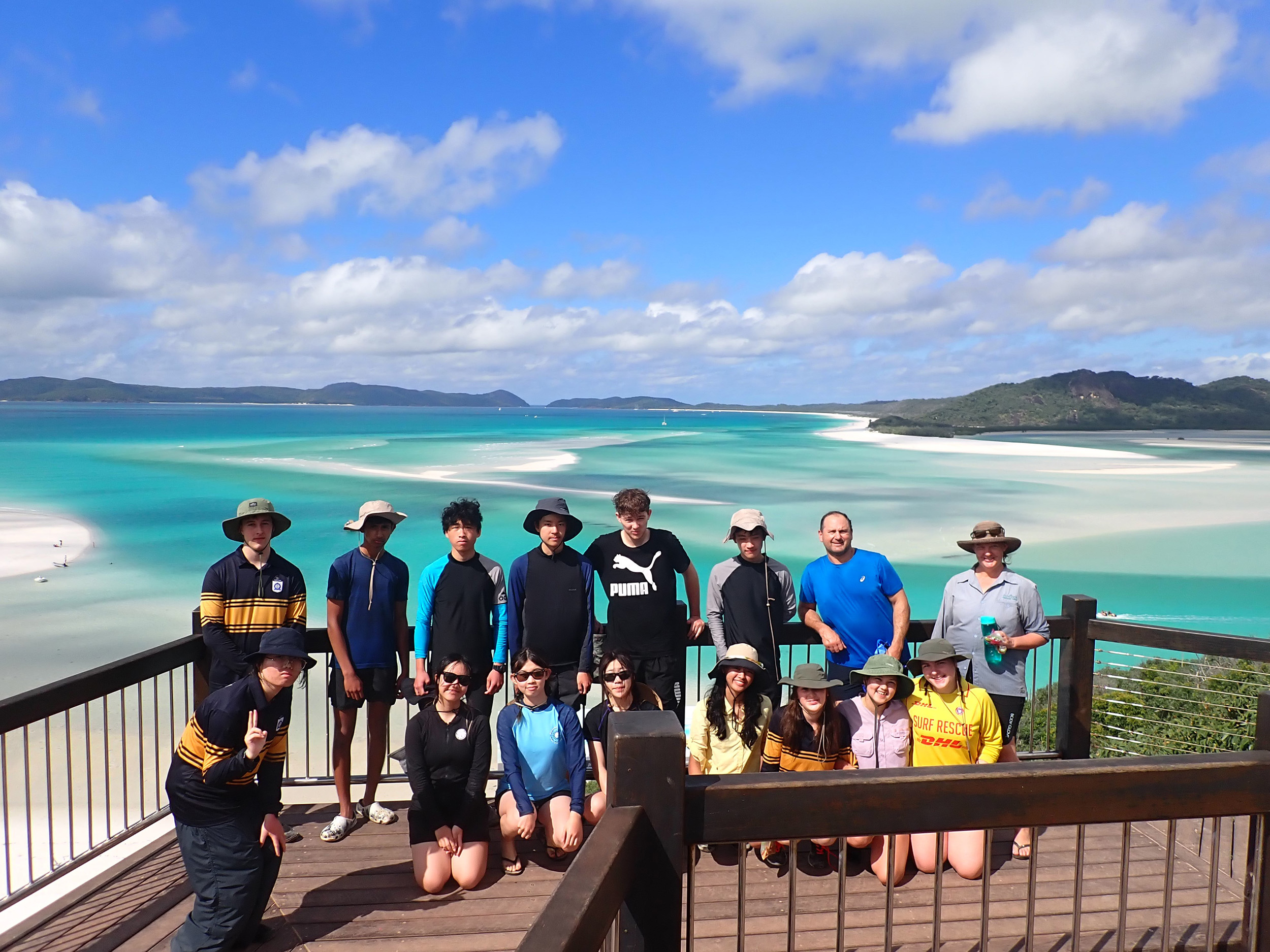 Students on an excursion to Whitsunday Island
