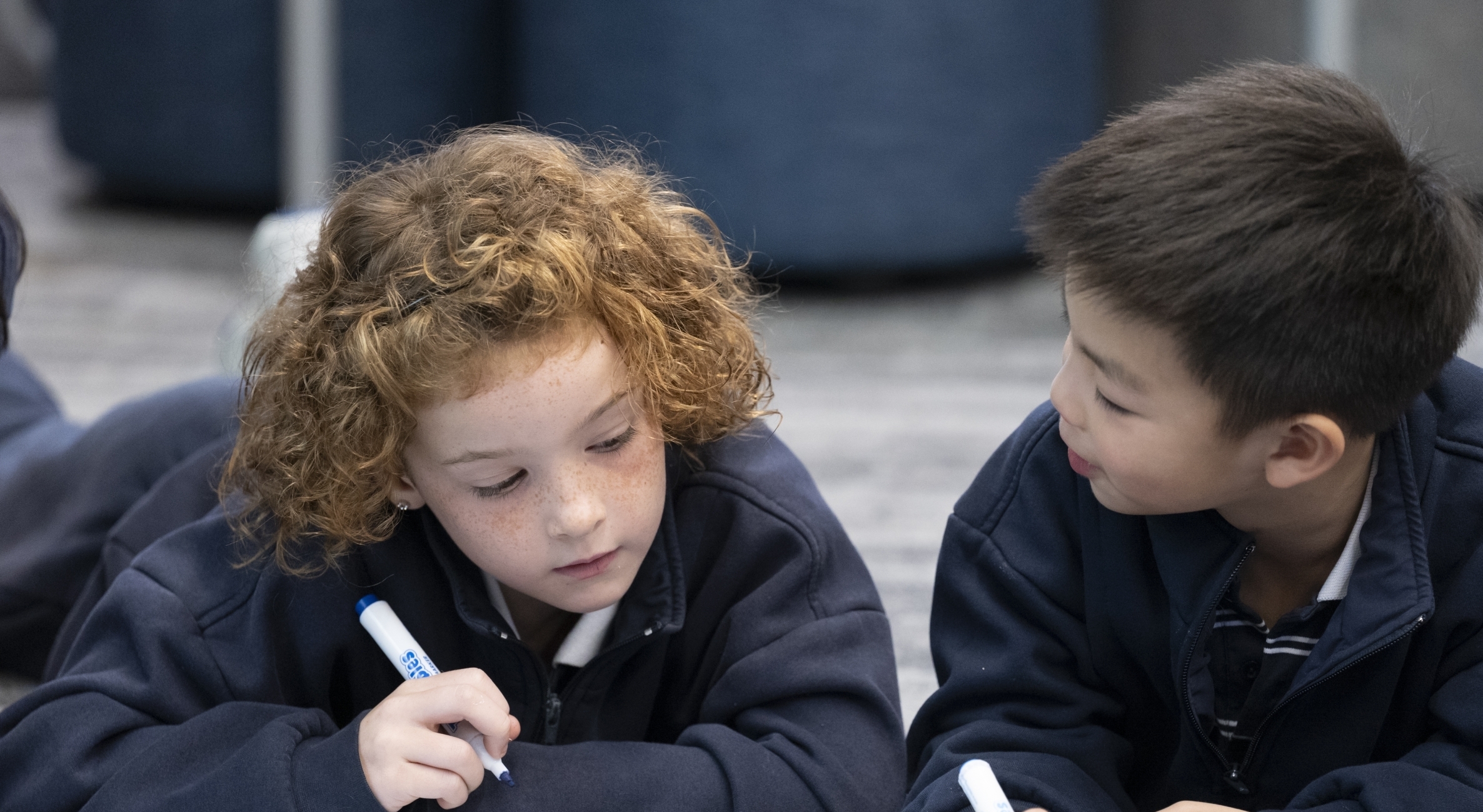 A girl and a boy from Wheelers Hill Junior Prep
