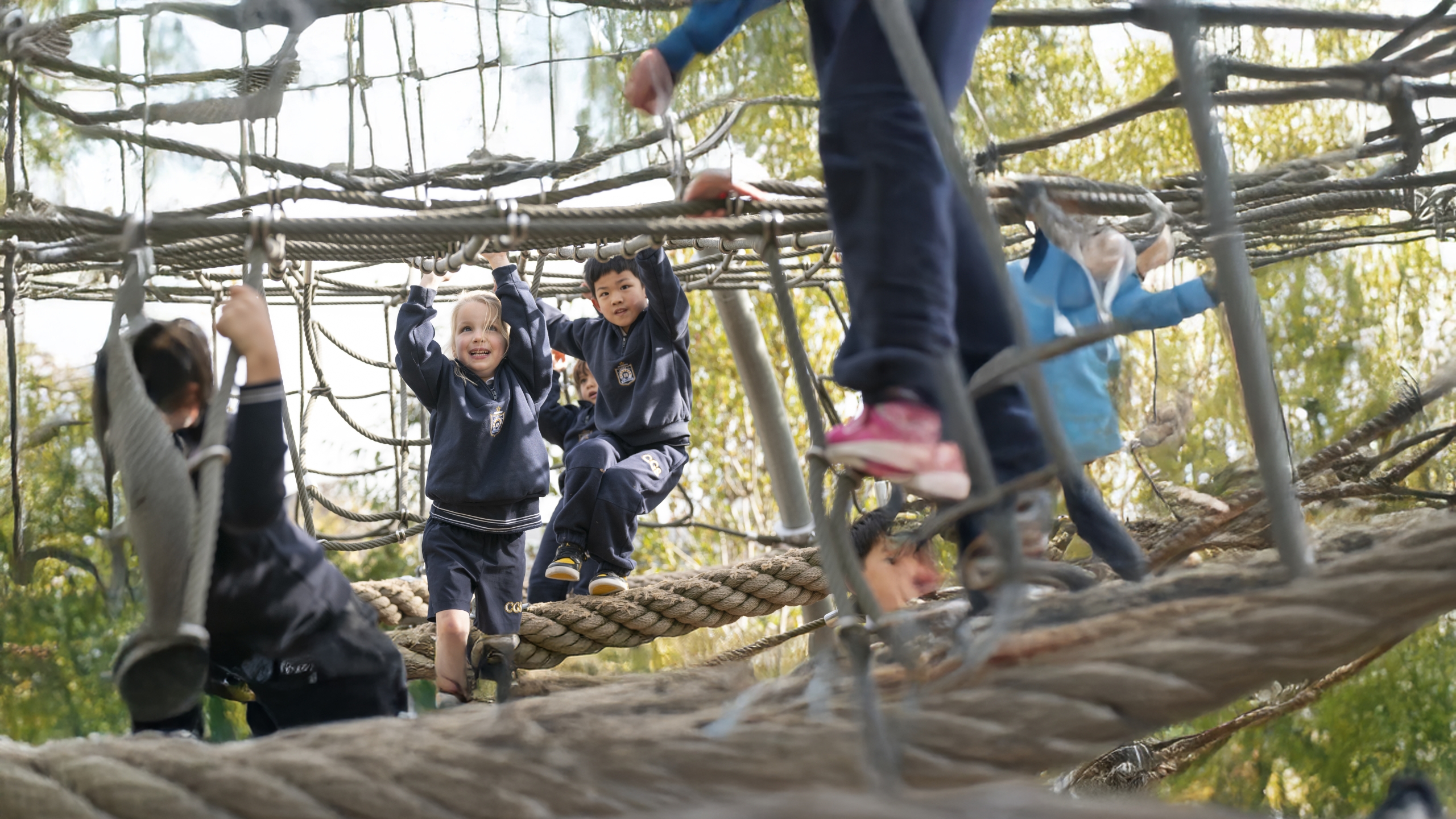 Malvern Campus students playing in a playground